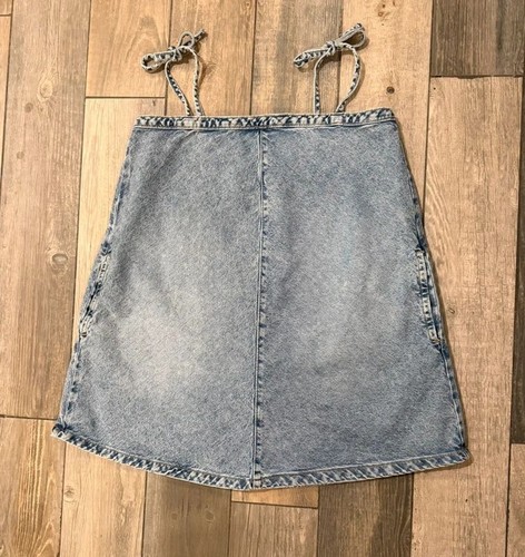 Cotton denim shift mini - cotton,