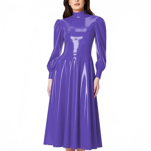 Pvc glossy latex look - pvc, midi