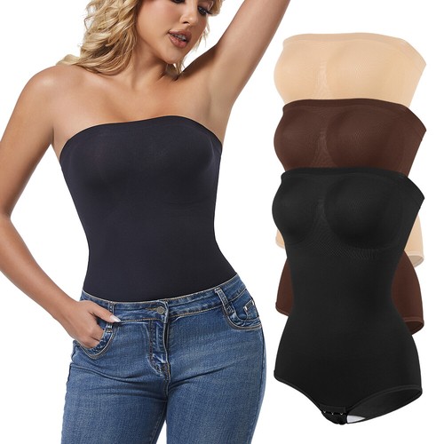 Women strapless bodysuit - strapless,