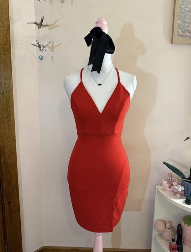 Red lace back body - body, mini