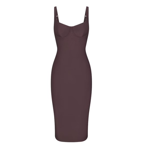 Skims body long dress - body, raisin
