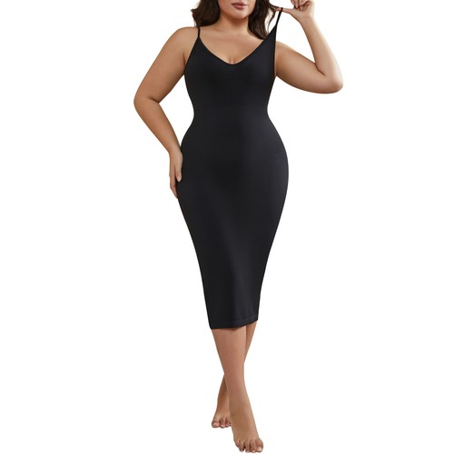 Plus size slip dress - plus, shapewear