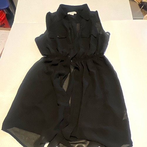 Cotton black sheer - sheer, chiffon