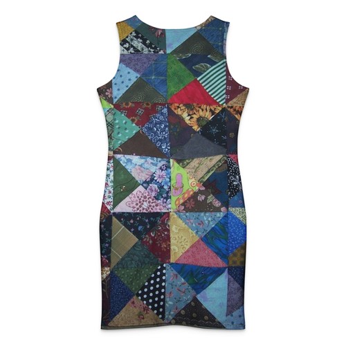 Cotton bodycon dress faux