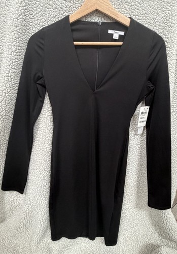 Bar iii black bodycon - bar, v-neck