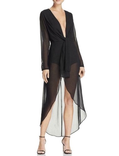 Sheer long sleeve dress over - sheer,